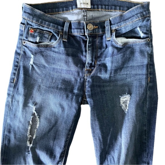 Hudson Nico Midrise Super Skinny Distressed Jeans Size 26 Color Wapa - Picture 6 of 12